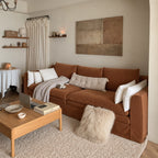 Custom Sofa Slipcover — Performance HH200 · Chestnut Brown