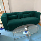 Custom Sofa Slipcover — Performance HH200 · Forest Green