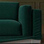 Custom Sofa Slipcover — Performance HH200 · Forest Green