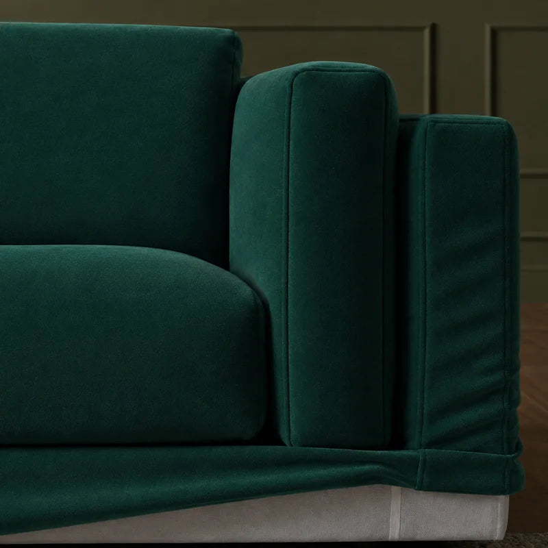 Custom Sofa Slipcover — Performance HH200 · Forest Green