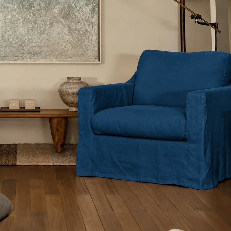 Custom Sofa Slipcover — Performance HH200 · Royal Blue