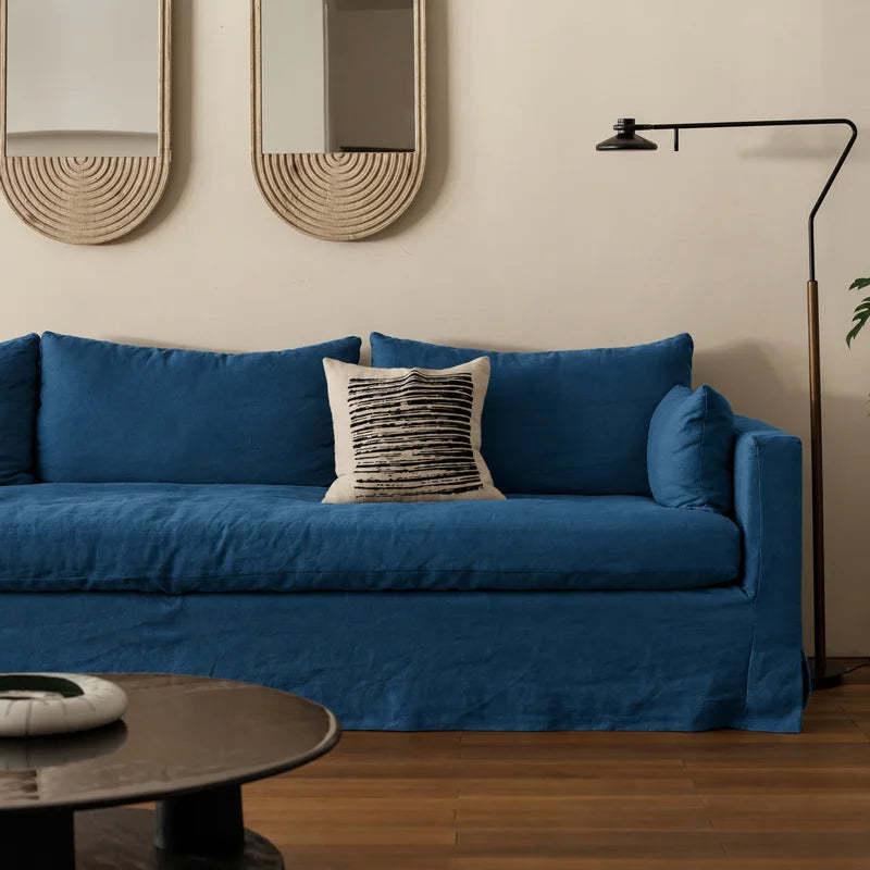 Custom Sofa Slipcover — Performance HH200 · Royal Blue