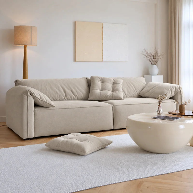 Custom Sofa Slipcover — Performance HH200 · Sandstone