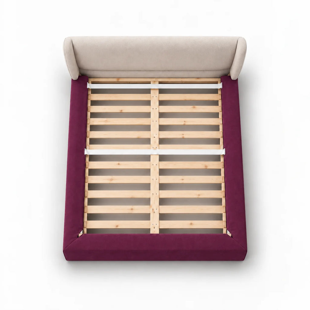 Deep Berry Plum · Stretch-Fit Bed Frame Cover