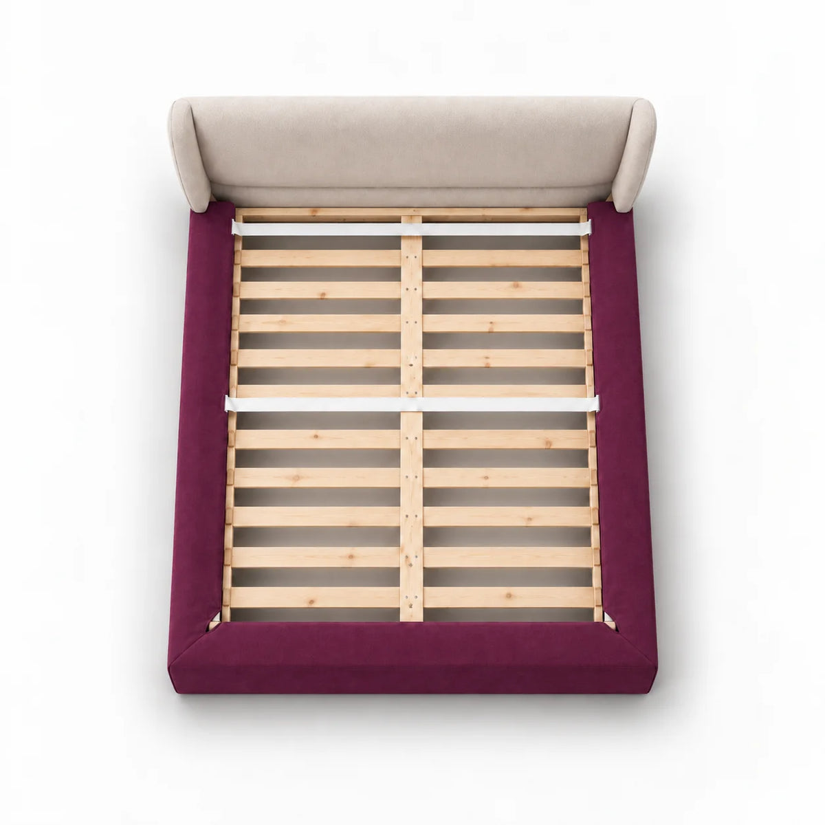 Deep Berry Plum · Stretch-Fit Bed Frame Cover