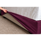 Deep Berry Plum · Stretch-Fit Bed Frame Cover