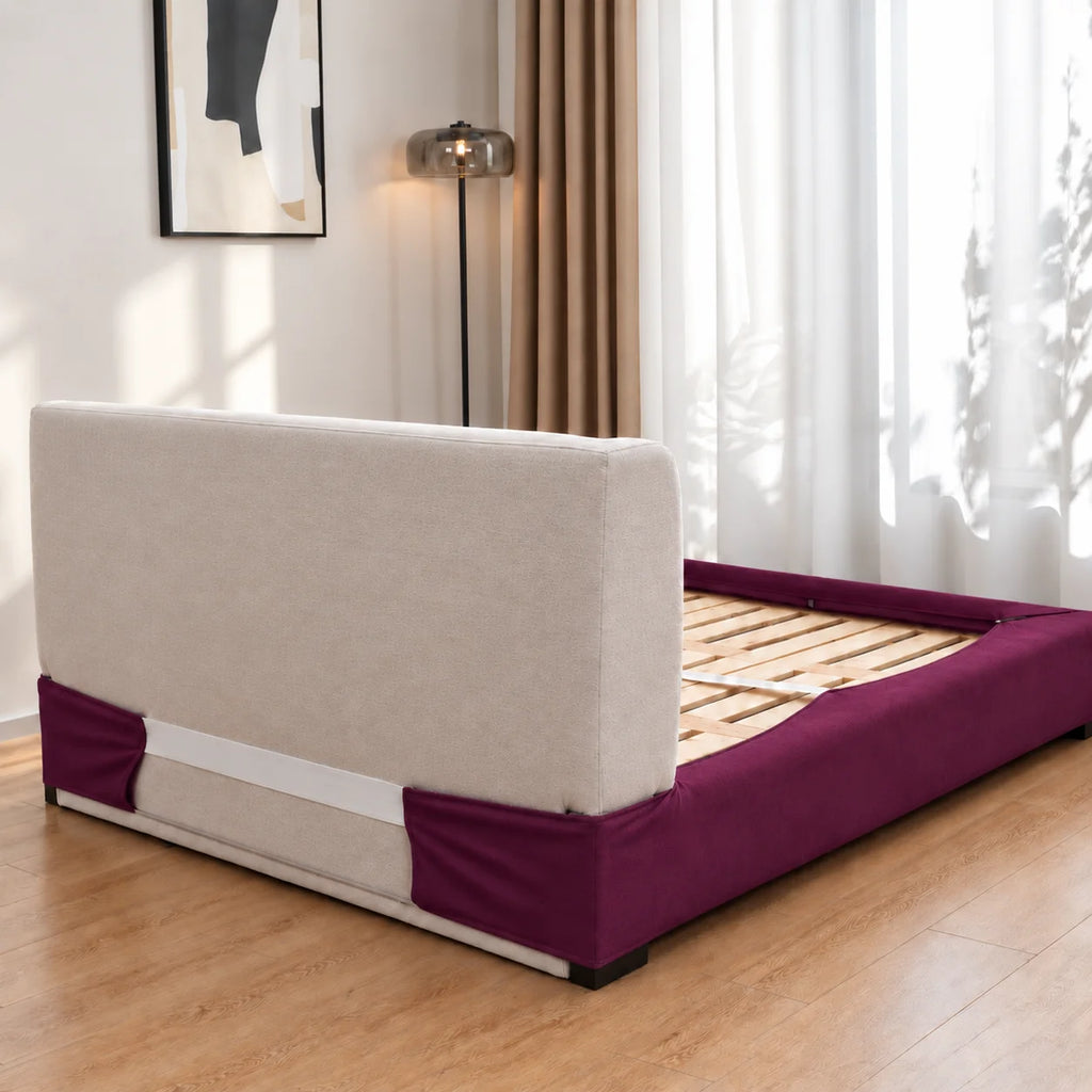Deep Berry Plum · Stretch-Fit Bed Frame Cover