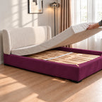 Deep Berry Plum · Stretch-Fit Bed Frame Cover