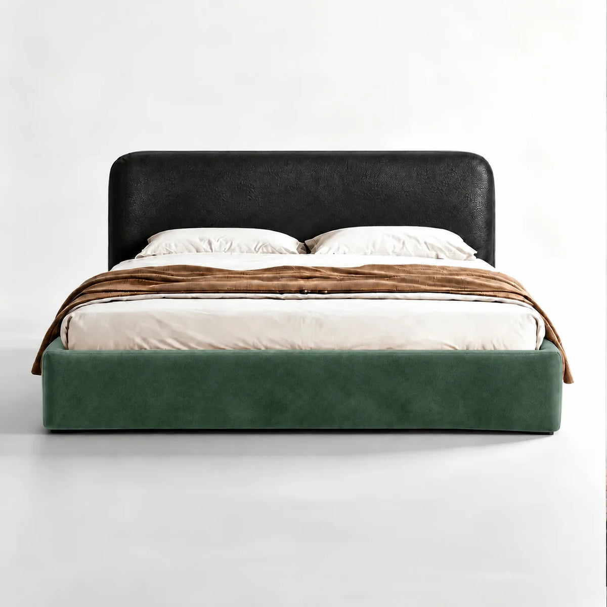 Deep Forest Green · Stretch-Fit Bed Frame Cover