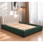 Deep Forest Green · Stretch-Fit Bed Frame Cover