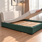 Deep Forest Green · Stretch-Fit Bed Frame Cover