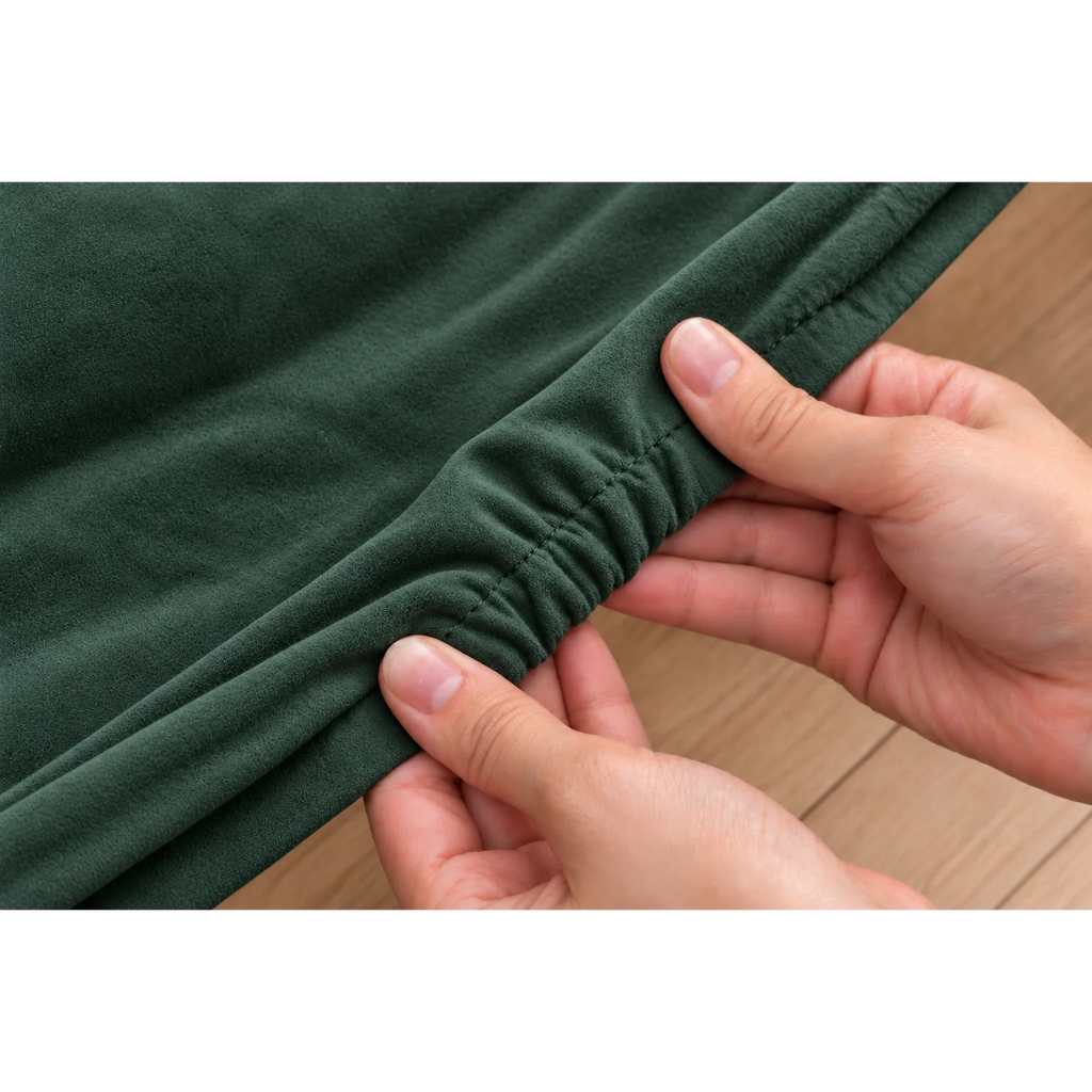 Deep Forest Green · Stretch-Fit Bed Frame Cover