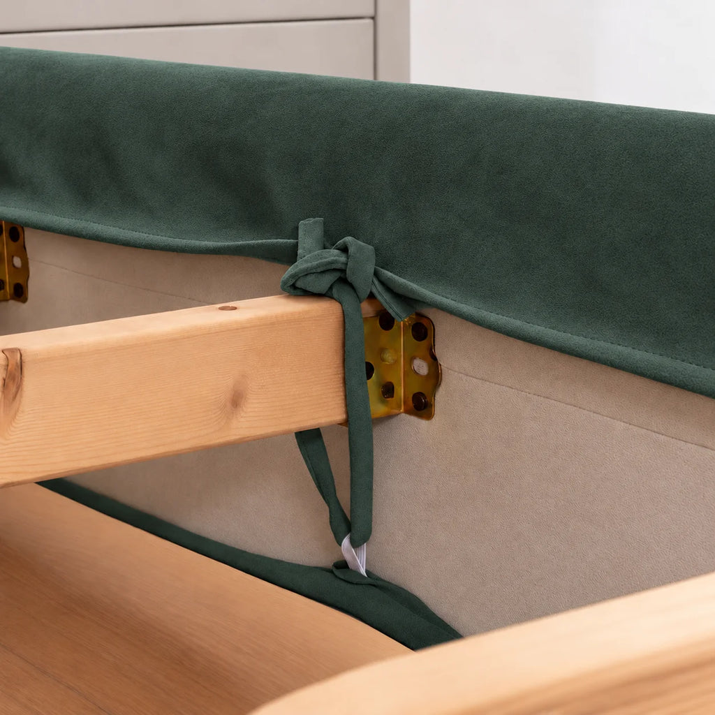 Deep Forest Green · Stretch-Fit Bed Frame Cover