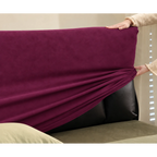 Deep Berry Plum · Stretch-Fit Bed Headboard Cover