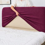 Deep Berry Plum · Stretch-Fit Bed Headboard Cover