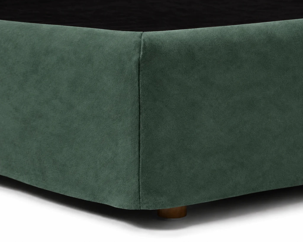 Deep Forest Green · Stretch-Fit Bed Frame Cover