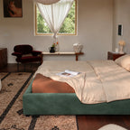 Deep Forest Green · Stretch-Fit Bed Frame Cover