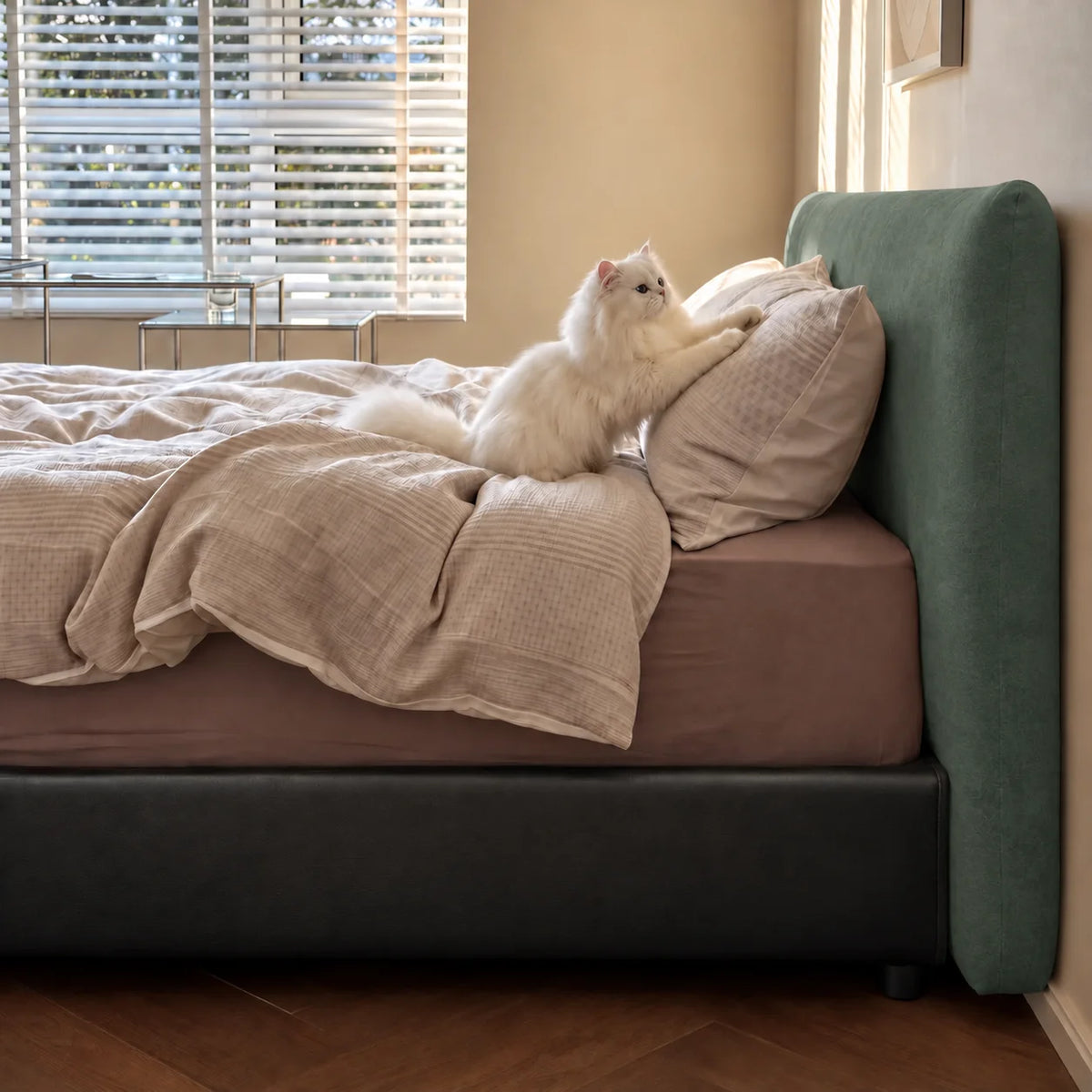 Deep Forest Green · Stretch-Fit Bed Headboard Cover