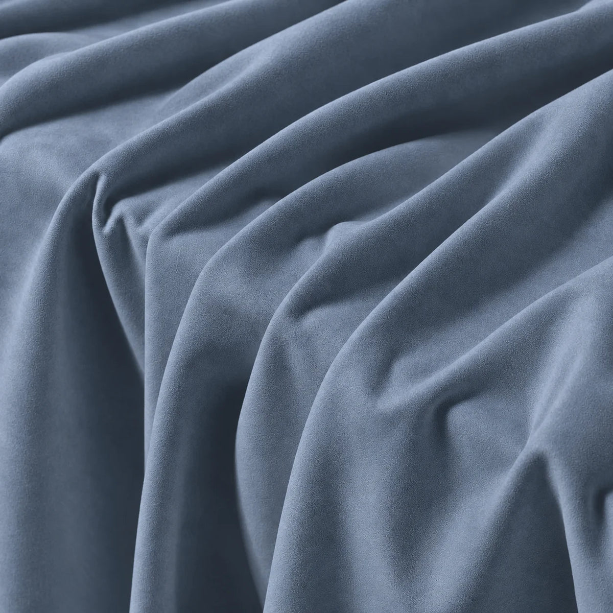Dusty Blue-Gray · Stretch-Fit Bed Frame Cover