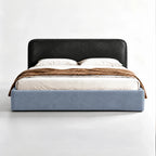 Dusty Blue-Gray · Stretch-Fit Bed Frame Cover