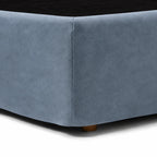 Dusty Blue-Gray · Stretch-Fit Bed Frame Cover