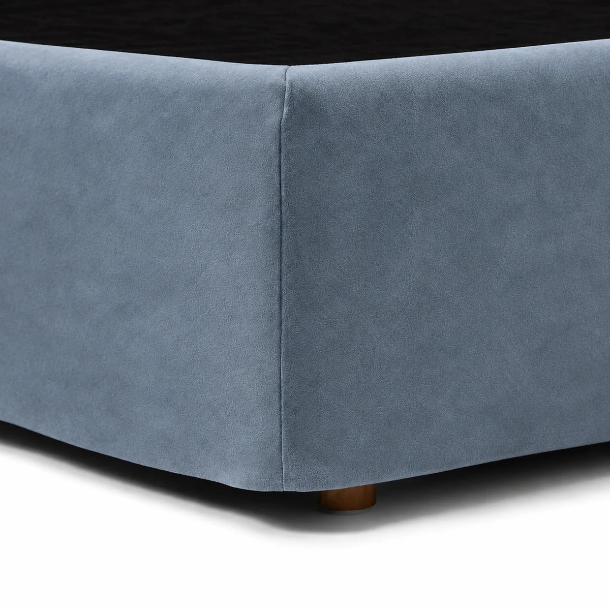 Dusty Blue-Gray · Stretch-Fit Bed Frame Cover