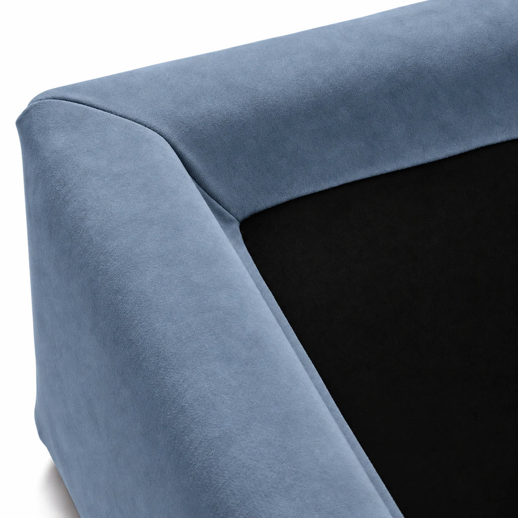 Dusty Blue-Gray · Stretch-Fit Bed Frame Cover