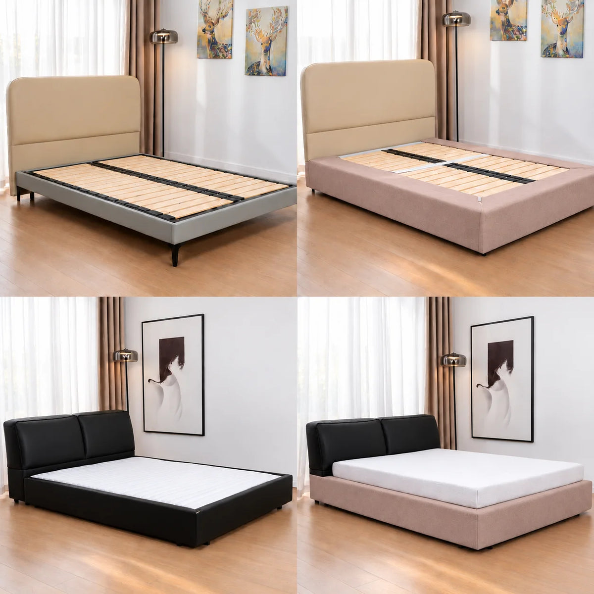 Dusty Blush · Stretch-Fit Bed Frame Cover