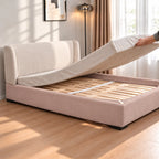 Dusty Blush · Stretch-Fit Bed Frame Cover