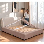 Dusty Blush · Stretch-Fit Bed Frame Cover