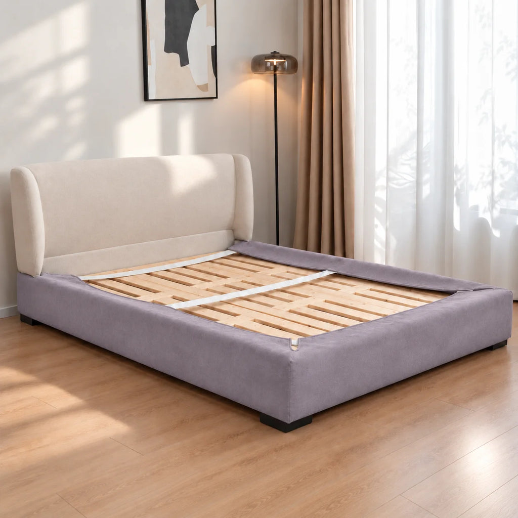 Dusty Lavender · Stretch-Fit Bed Frame Cover