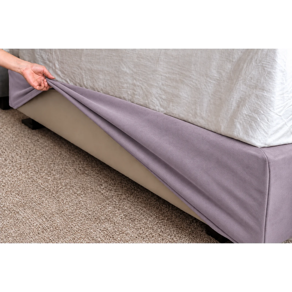 Dusty Lavender · Stretch-Fit Bed Frame Cover
