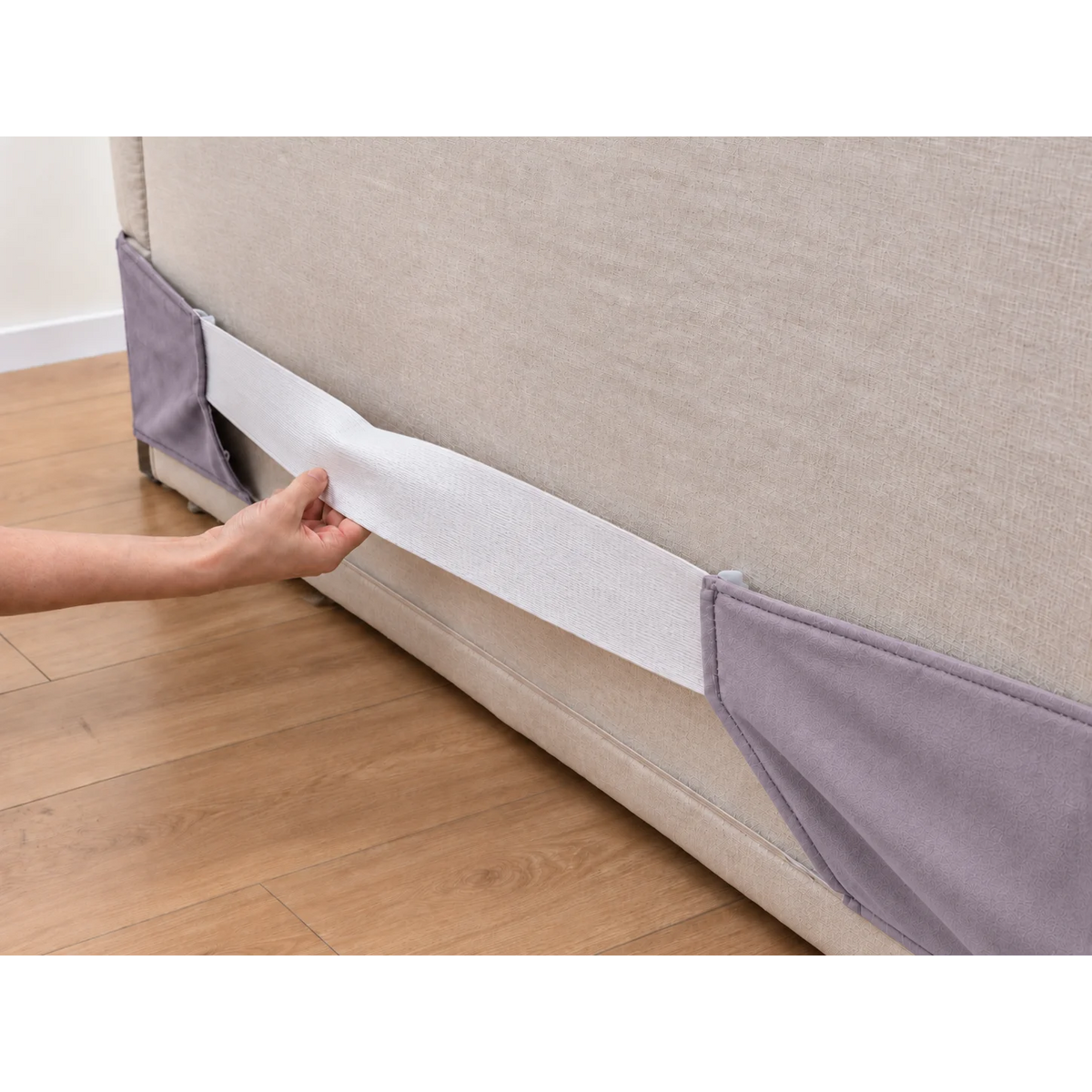 Dusty Lavender · Stretch-Fit Bed Frame Cover