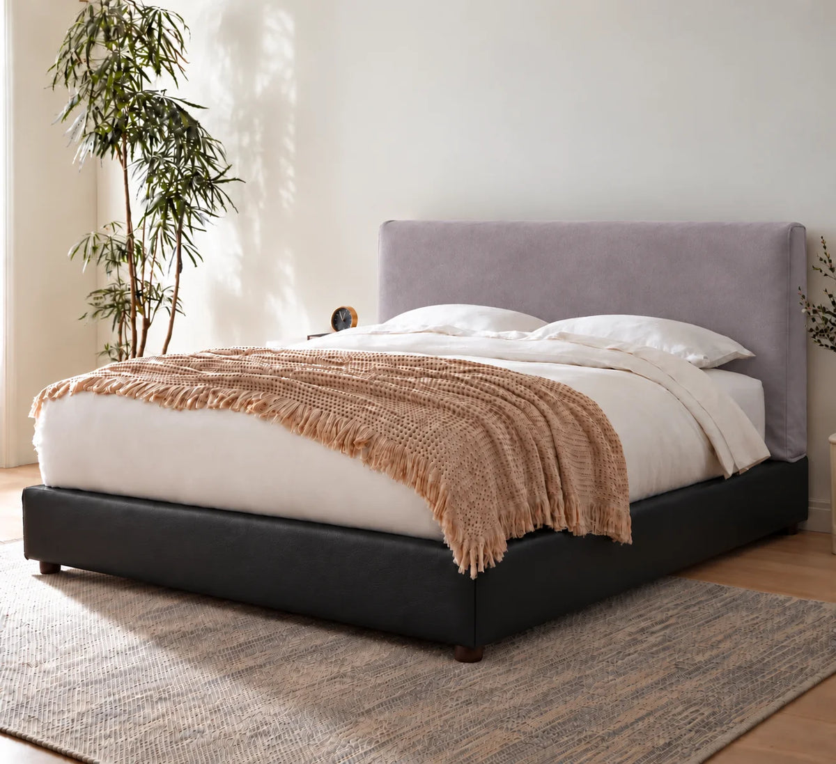 Dusty Lavender · Stretch-Fit Bed Headboard Cover