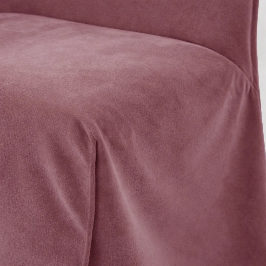 Dusty Rose WB PBV2042 - 24 | Long-Skirt Dining Chair Slipcover