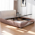 Dusty Rose · Stretch-Fit Inset Bed Frame Cover · Elastic Bands + Back Elastic