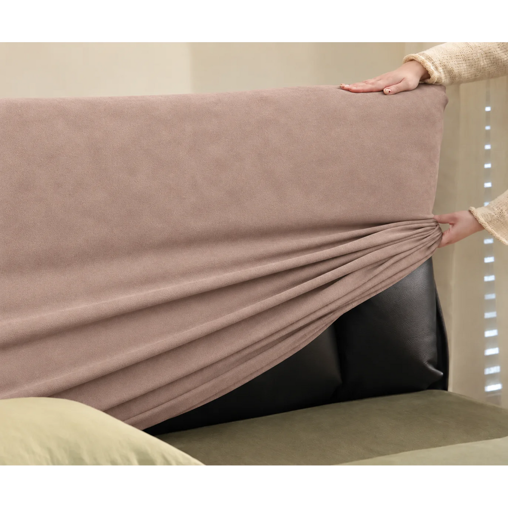 Dusty Blush · Stretch-Fit Bed Headboard Cover