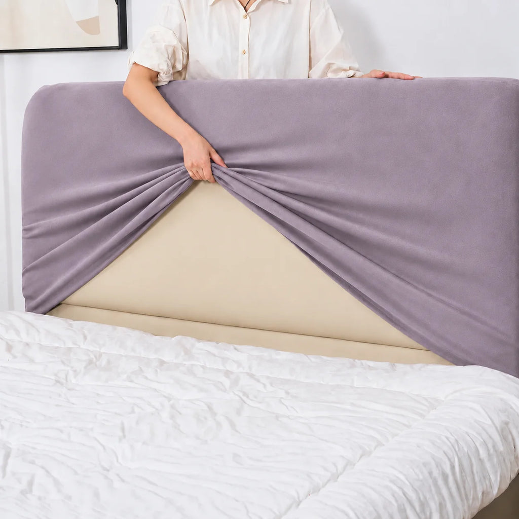 Dusty Lavender · Stretch-Fit Bed Headboard Cover