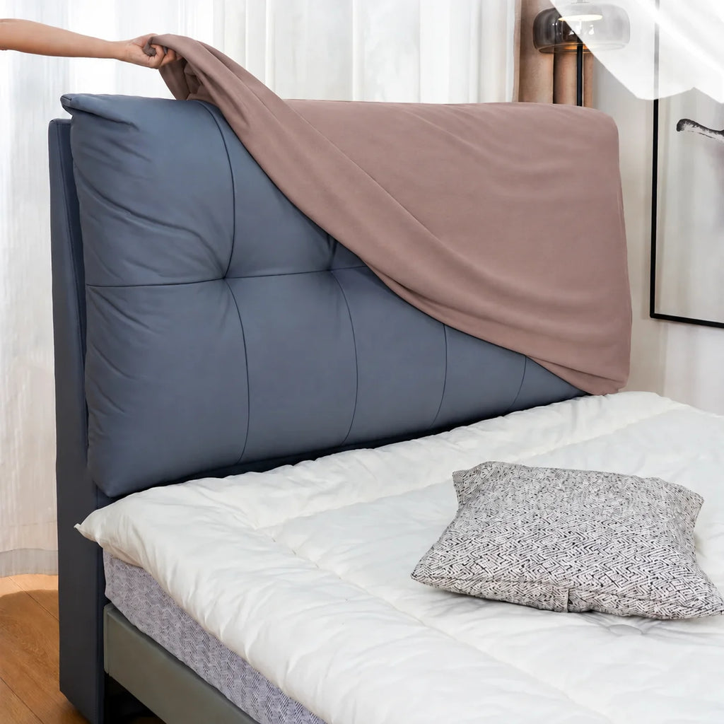 Dusty Rose · Stretch-Fit Bed Headboard Cover