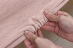 Dusty Rose · Stretch-Fit Inset Bed Frame Cover · Elastic Bands + Back Elastic