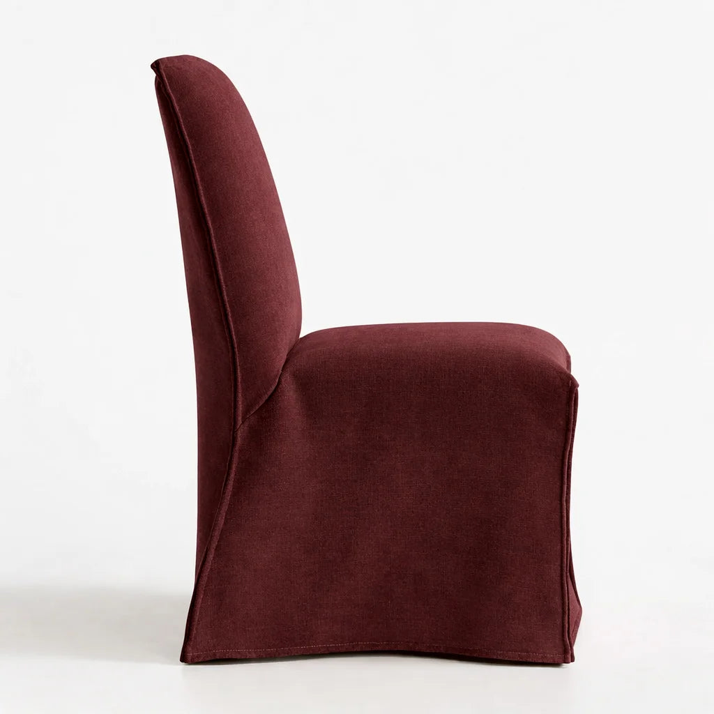 Dusty Rose WB PBV2042 - 28 | Long-Skirt Dining Chair Slipcover