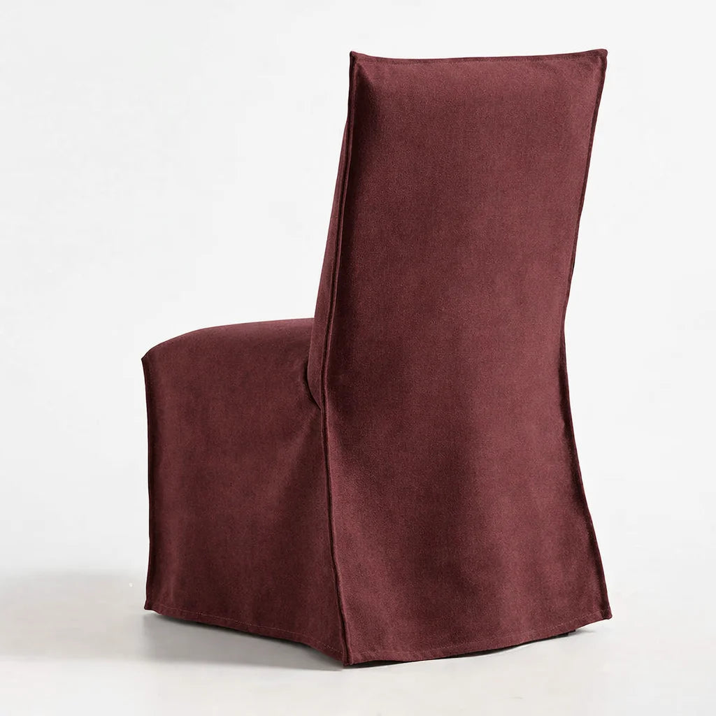 Dusty Rose WB PBV2042 - 28 | Long-Skirt Dining Chair Slipcover