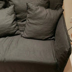 Custom Sofa Slipcover — Elara Flax
