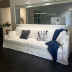 Custom Sofa Slipcover — Elara Flax