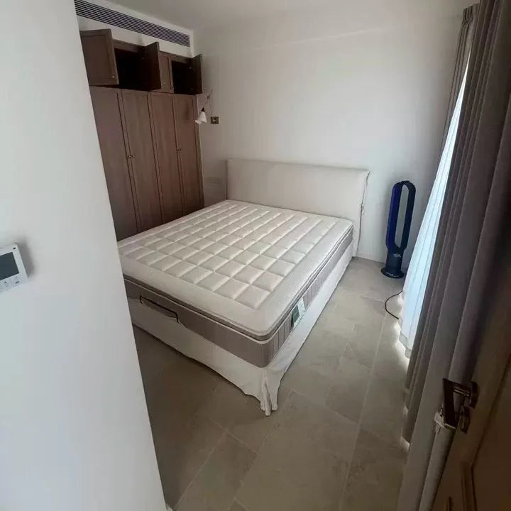 Custom Bed Frame Cover — Elara Flax