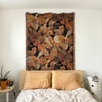 Embroidered flowers and birds · Custom Woven Blanket