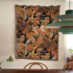 Embroidered flowers and birds · Custom Woven Blanket
