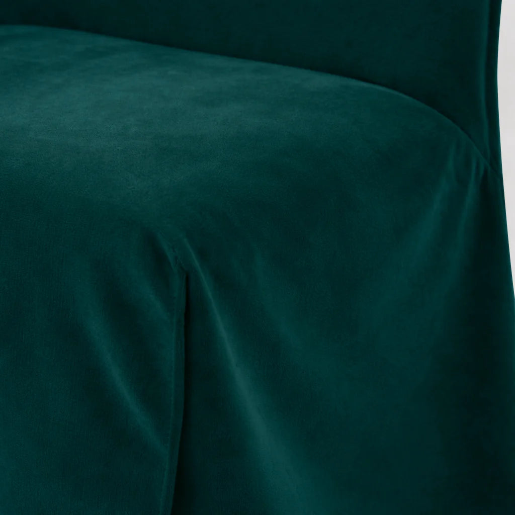 Emerald Green WB PBV2042 - 38 | Long-Skirt Dining Chair Slipcover