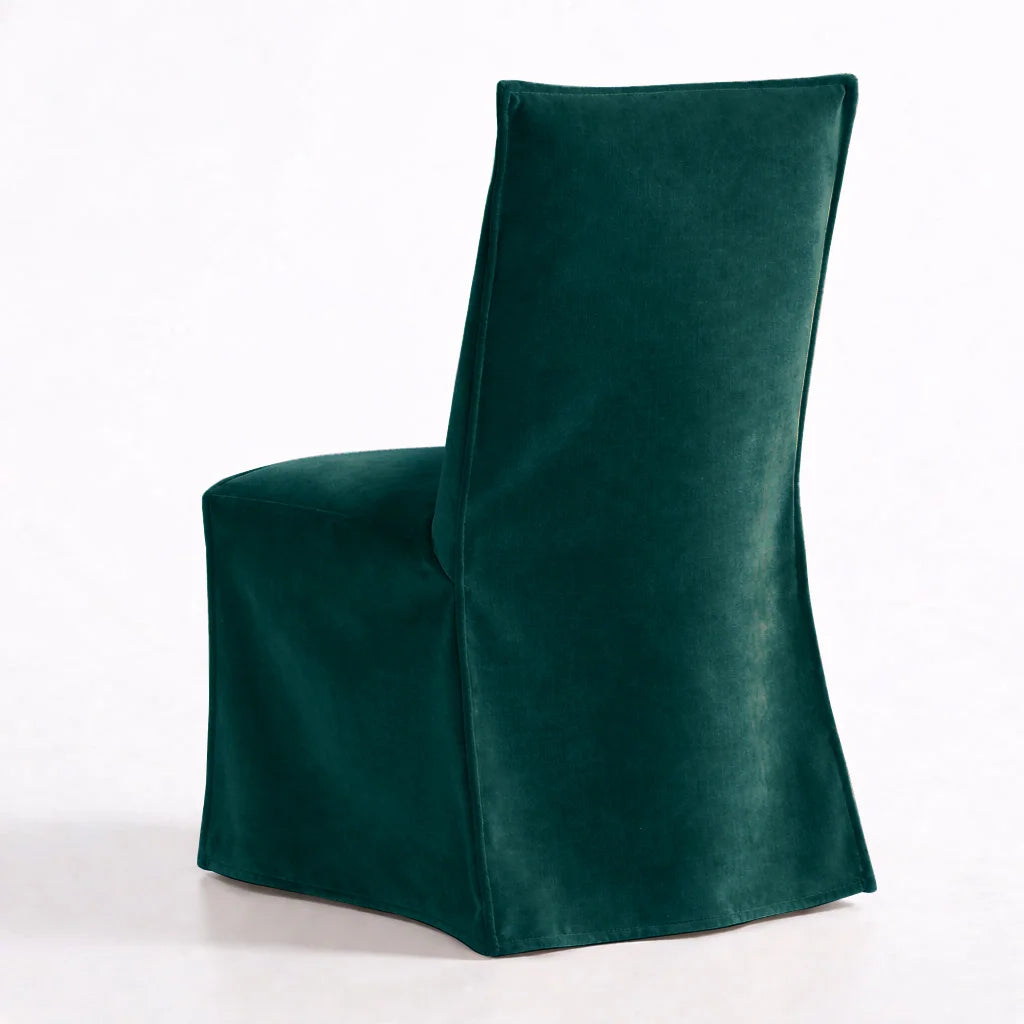 Emerald Green WB PBV2042 - 38 | Long-Skirt Dining Chair Slipcover