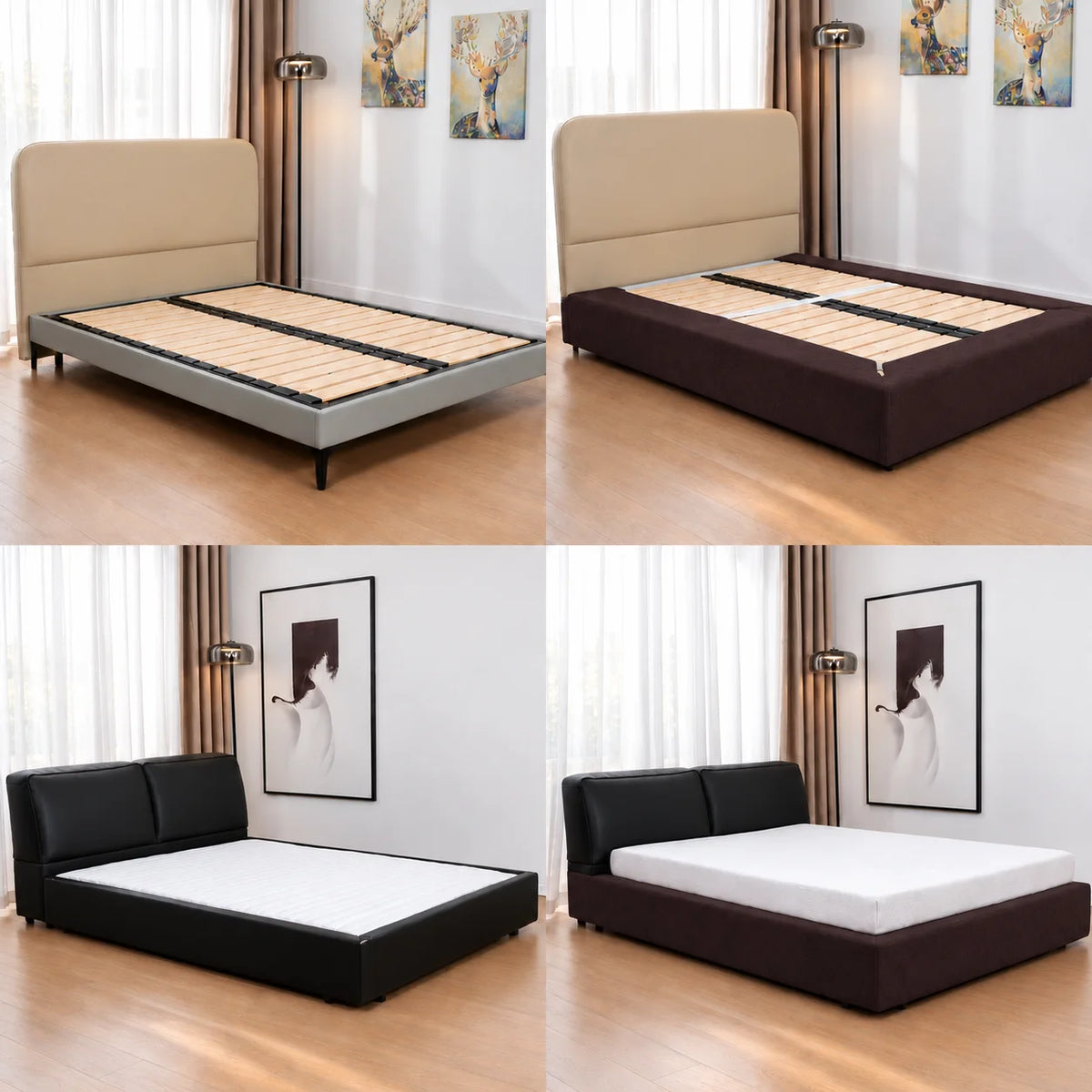 Espresso Brown · Stretch-Fit Bed Frame Cover